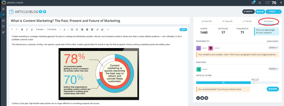 screenshot of Atomic AI